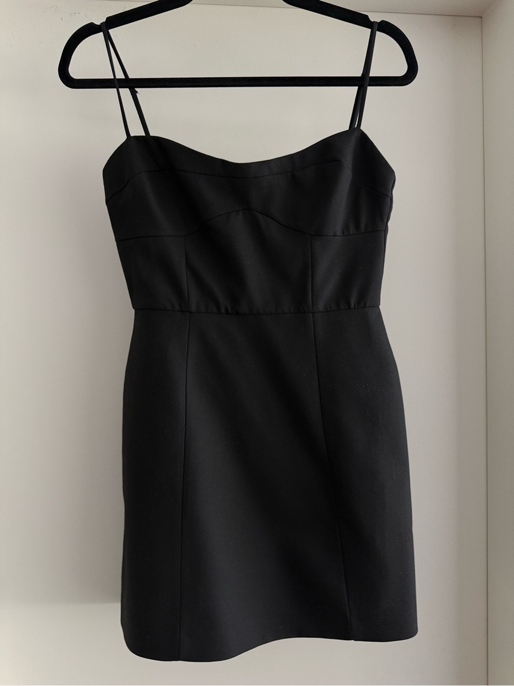 Classic Black Spaghetti Strap Mini Dress - Picture 2 of 5
